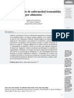 Estudio de Brote de Enfermedad Transmitida Por Alimentos: Resumen