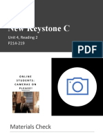 New Keystone C: Unit 4, Reading 2 P214-219