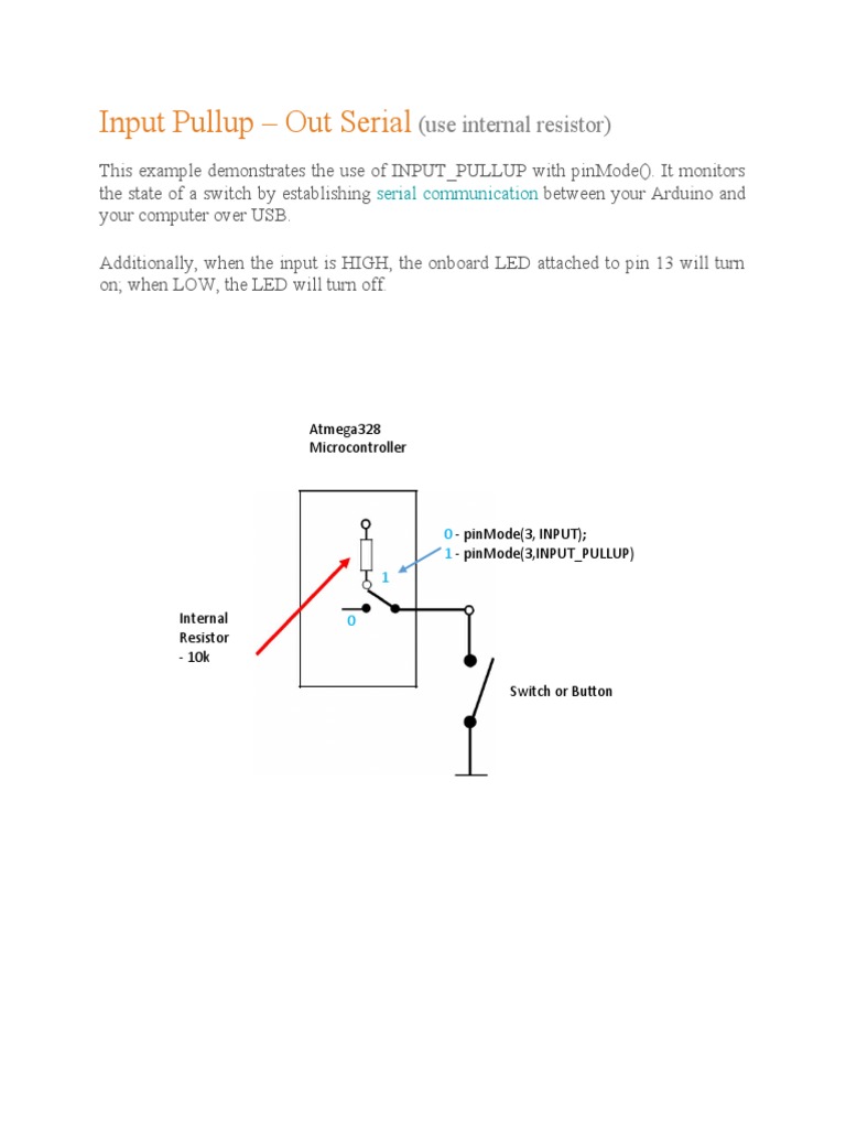 Input Pullup - Out Serial: (Use Internal Resistor) | PDF