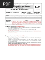 EE2011: Probability and Random Processes: Section: A & B (Spring 2022)