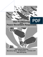War Profiteering and Peace Movement Responses - International Seminar / Barcelona / 30 Sept - 2 Oct