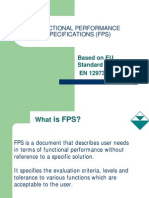 Functional Performance Specifications (FPS) : Based On EU Standard EN 12973:2000