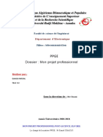 Dossier Mon Projet Professionnel