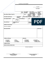 Clinical Face Sheet: Category of Patient