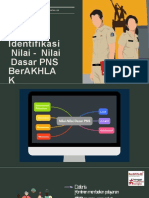 Identifikasi Nilai - Nilai Dasar PNS BerAKHLAK