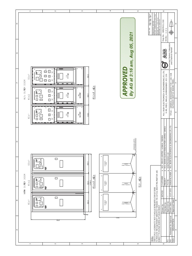 11kV VCB Outdoor Switchboard Design | PDF