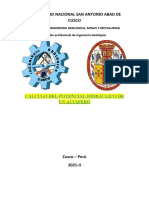 Calculo Del Potencial Hidráulico de Un Acuifero