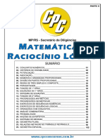 Cópia de MP - Secretário de Diligências - ONLINE (PARTE II - Matemática e Raciocínio Lógico)