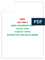 DBMS Lab Task 5