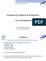 Scheduling Problems and Solutions at University Dortmund