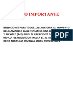 AVISO IMPORTANTES