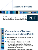 Database Management Systems (DBMS) : California State University Northridge