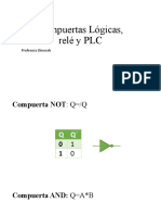 Puertas lógicas, relés y PLC