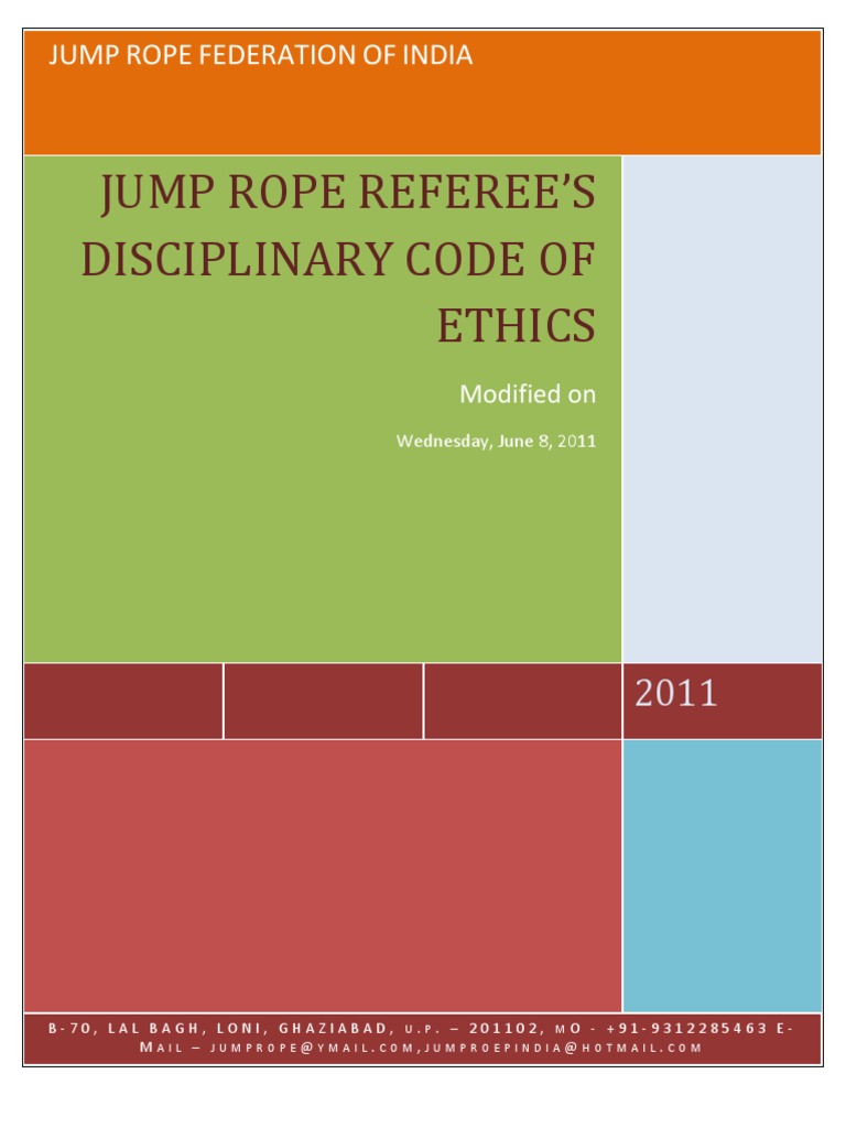 Referees Code of Ethics PDF Referee Judge