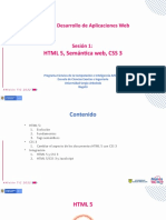 Sesión 1 - HTML 5 Semántica Web CSS 3
