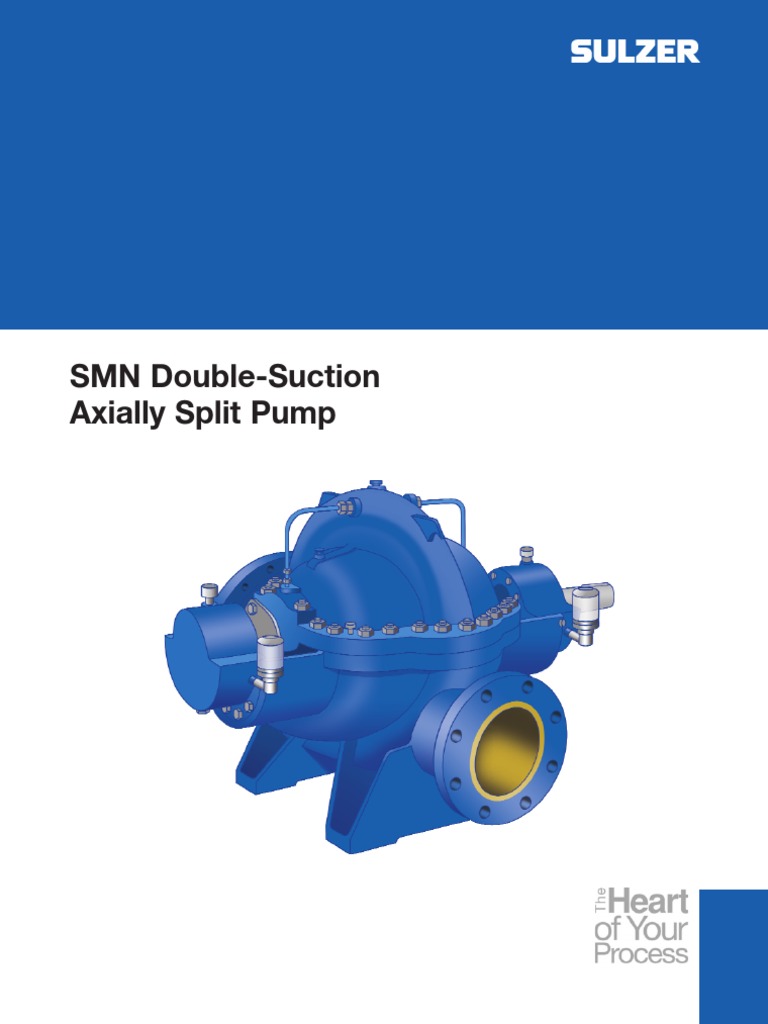 SMN Double-Suction Axially Split Pump | PDF | Cast Iron | Bearing ...