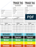 Triage Tag Triage Tag Triage Tag: Deceased Deceased Deceased