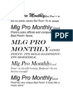 MLG Pro Monthly Font