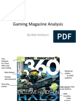 Gaming Magazine Analysis: by Rob Fairburn