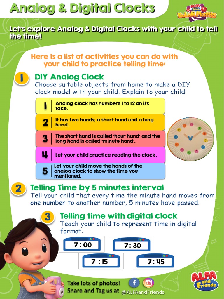 Em Lv3 6 Analog Digital Clock PDF Clock Time