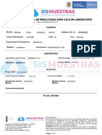 Reporte Individual de Resultados Sars Cov2 de Laboratorio: Paciente