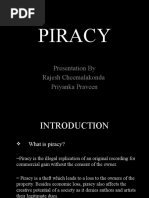 Download Presentation on Piracy by Rajesh Cheemalakonda SN57361561 doc pdf