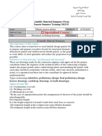 Specialized Course: Scientific Material Summary Form Remote Summer Training 1441 H