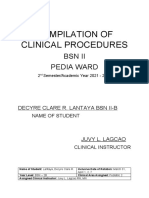 Compilation of Clinical Procedures: BSN Ii Pedia Ward