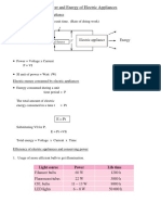 Power and Energy of Electric Appliances