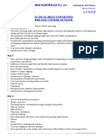 3day Practical Belt Conveying Course Outline, PDF