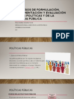 Procesos de formulación de políticas públicas