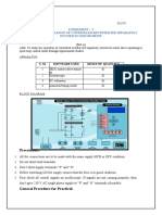 Date: Experiment - 2 To Study The Operation of Controlled Rectifier Fed Separately Excited DC Motor Drive