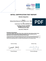 Initial Certification Test Report: Module Integration