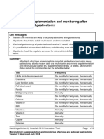 Micronutrient Supplementation and Monitoring