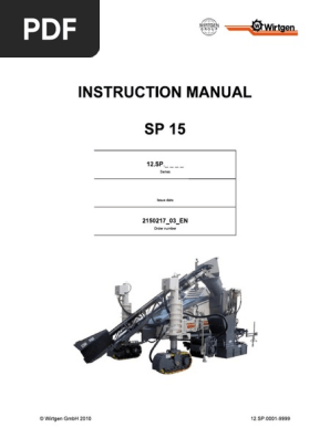 Wirtgen SP15 | PDF | Language Arts & Discipline | Foreign