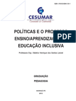 Politicas e o Processo Ensino Aprendizagem Na Educaao Inclusiva