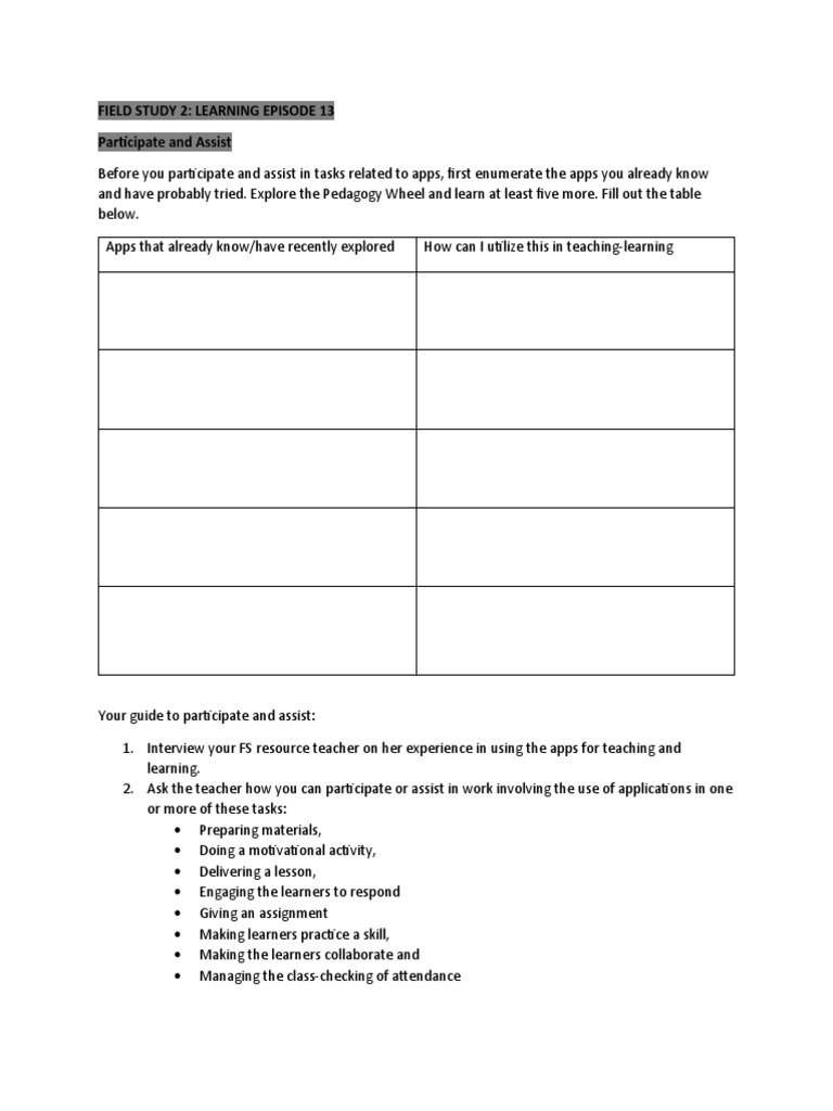 FS 2 Episode 1315 PDF Teachers Learning