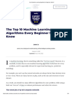 Top 10 Machine Learning Algorithms For Beginners - Built in