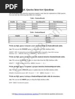 SQL Query Interview Questions