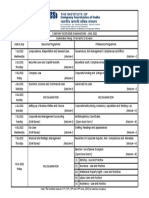 Date & Day Executive Programme Professional Programme: (Module - I)