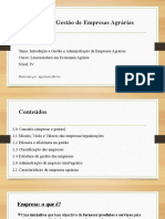 Aula I - Introducao A Gestao e Administraao de Empresas Agrarias