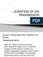 Prevention of Hiv Transmission: by Emily Muchina