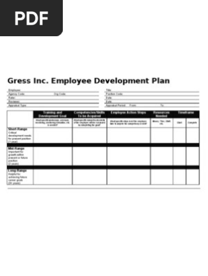 Employee Development Plan