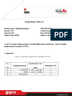 Experiment Title.2.2: Table 1: Apparatus Required For Working of LVDT