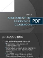 Assessment For Learning in Classroom: Unit - Ii