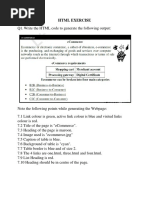 HTML Exercise