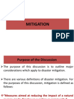 MITIGATION MEASURES FOR DISASTER REDUCTION