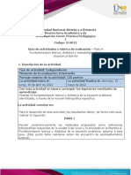 Guía de Actividades y Rúbrica de Evaluación - Paso 4 - Fundamentación Teórica, Didáctica y Metodológica de La Situación Problema
