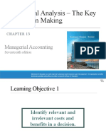Differential Analysis - The Key To Decision Making: Managerial Accounting