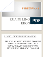 Ruang Lingkup Ekonomi